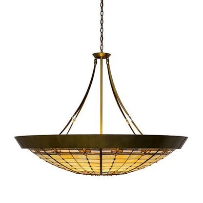 Meyda Tiffany Fleur-de-Lite 10 Light 54" Wide Pendant