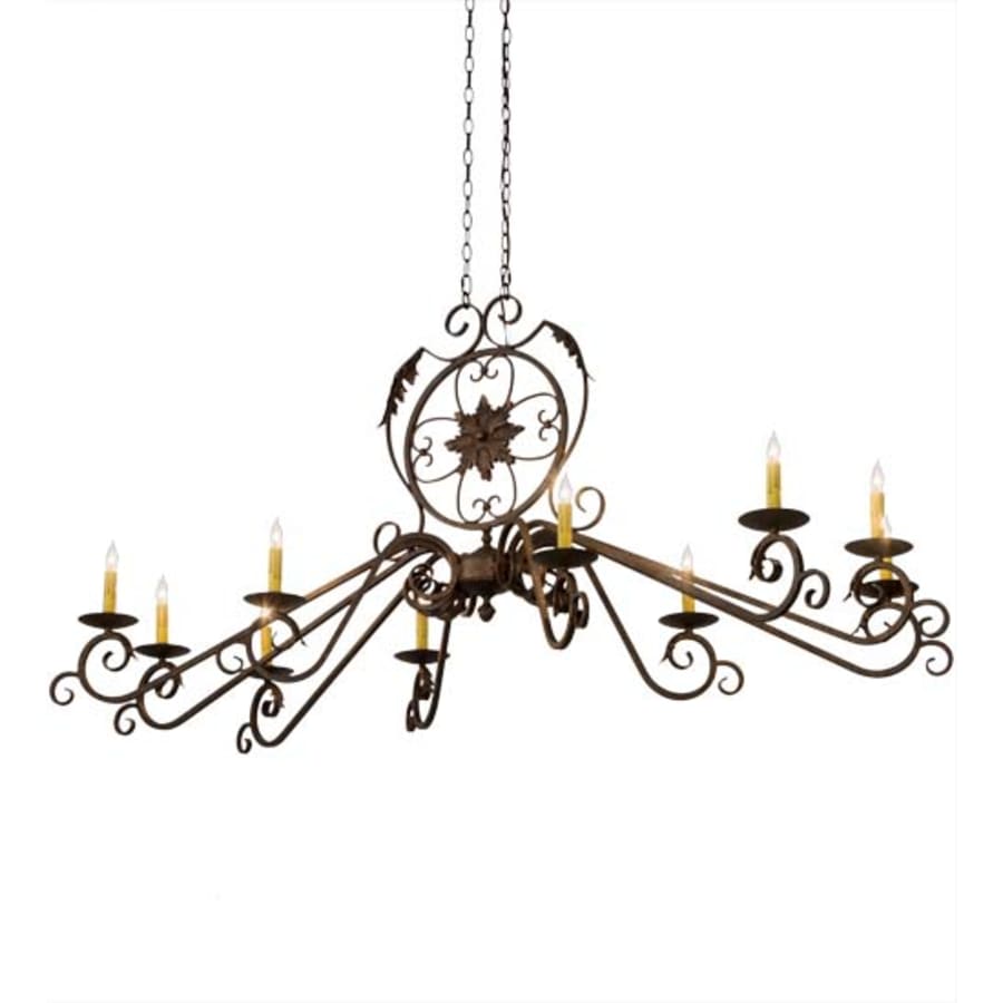 Meyda Tiffany Christabel 10 Light 68" Wide Taper Candle Linear Chandelier