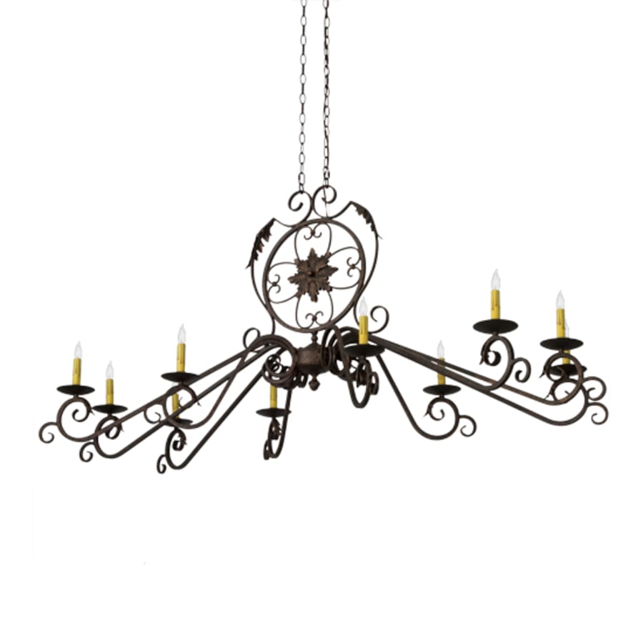 Meyda Tiffany Christabel 10 Light 68" Wide Taper Candle Linear Chandelier
