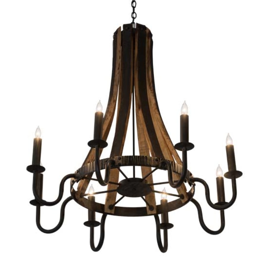 Meyda Tiffany Barrel Stave 8 Light 43" Wide Taper Candle Style Chandelier