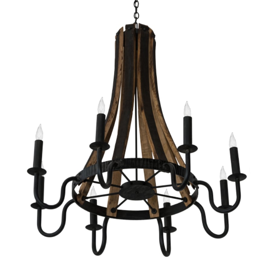 Meyda Tiffany Barrel Stave 8 Light 43" Wide Taper Candle Style Chandelier