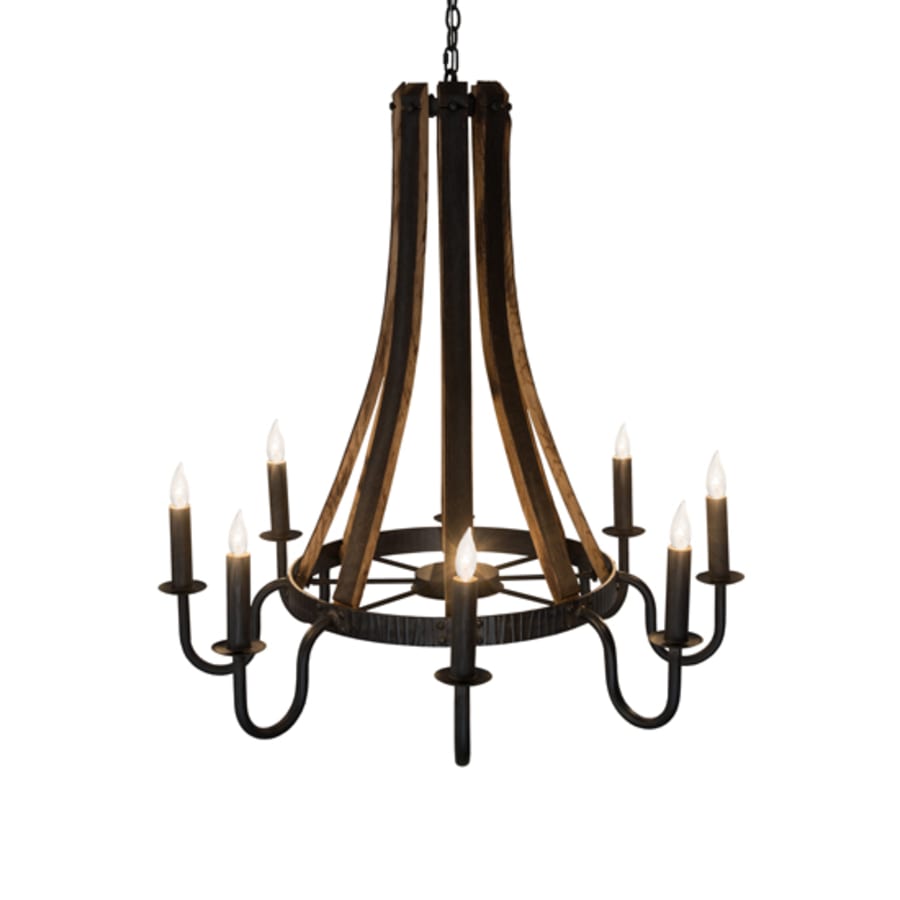 Meyda Tiffany Barrel Stave 8 Light 43" Wide Taper Candle Style Chandelier