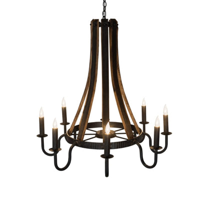 Meyda Tiffany Barrel Stave 8 Light 43" Wide Taper Candle Style Chandelier