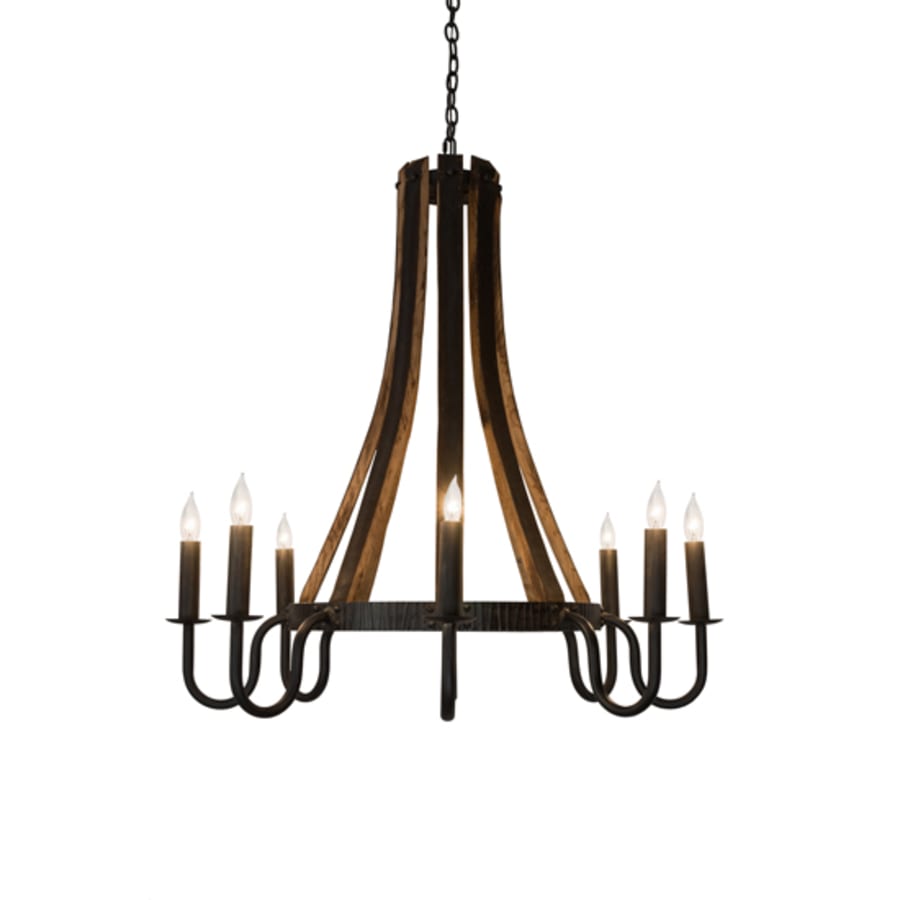 Meyda Tiffany Barrel Stave 8 Light 43" Wide Taper Candle Style Chandelier