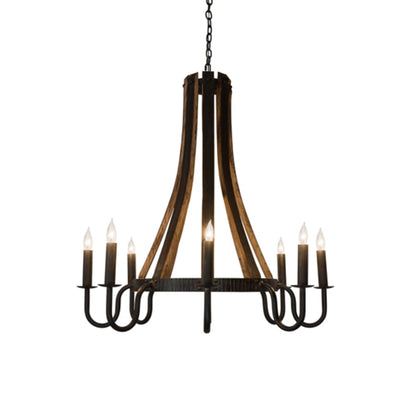 Meyda Tiffany Barrel Stave 8 Light 43" Wide Taper Candle Style Chandelier