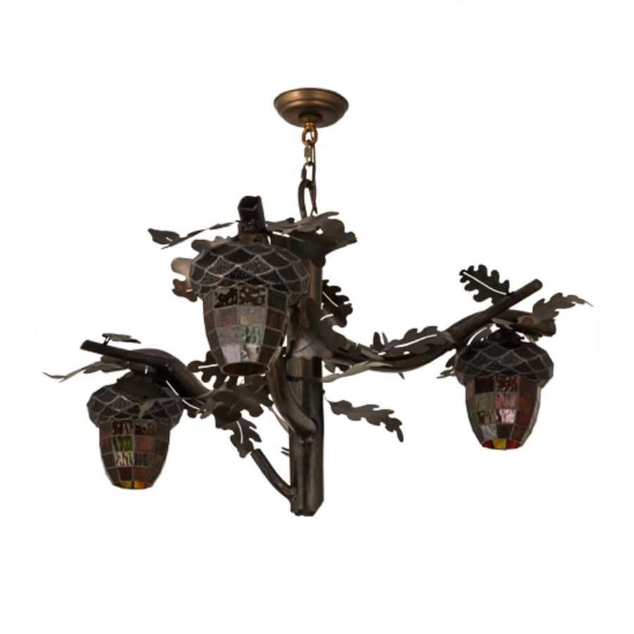 Meyda Tiffany Acorn 3 Light 40" Wide Chandelier