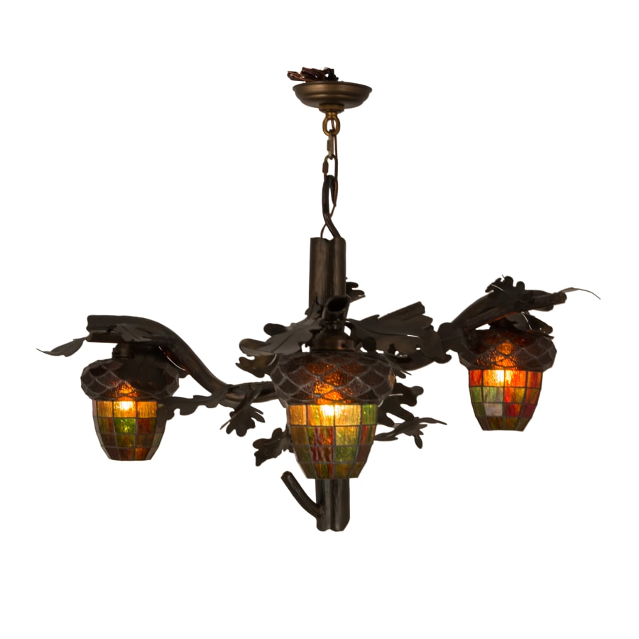 Meyda Tiffany Acorn 3 Light 40" Wide Chandelier