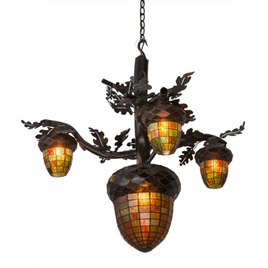 Meyda Tiffany Acorn 4 Light 48" Wide Chandelier