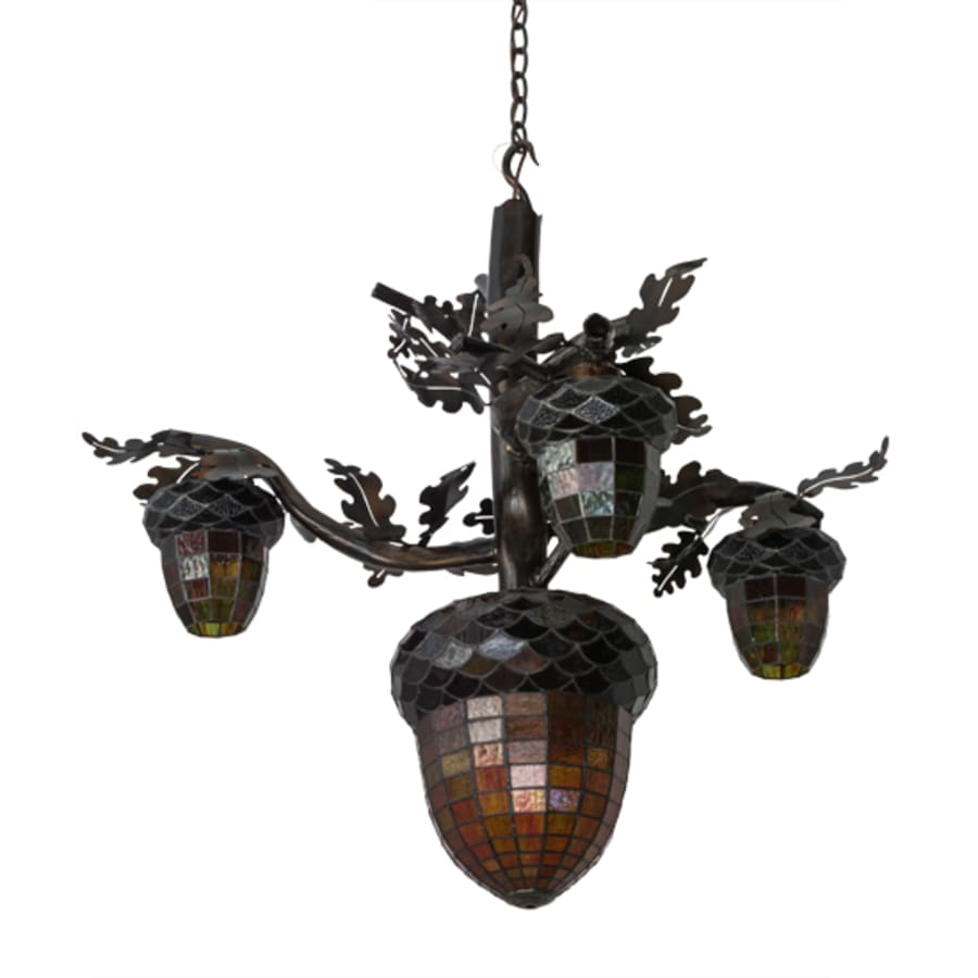 Meyda Tiffany Acorn 4 Light 48" Wide Chandelier