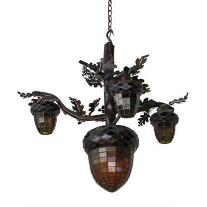 Meyda Tiffany Acorn 4 Light 48" Wide Chandelier