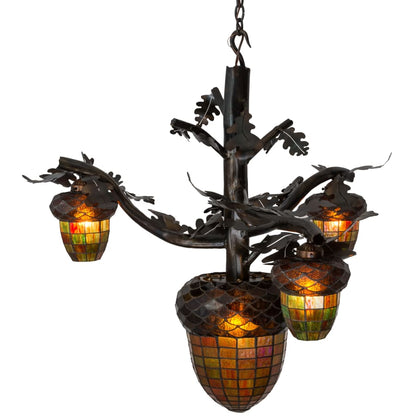 Meyda Tiffany Acorn 4 Light 48" Wide Chandelier