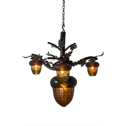 Meyda Tiffany Acorn 4 Light 48" Wide Chandelier