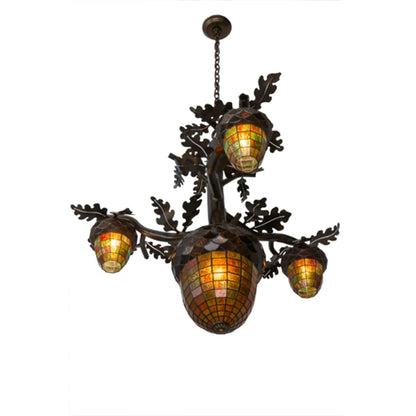 Meyda Tiffany Acorn 4 Light 48" Wide Chandelier