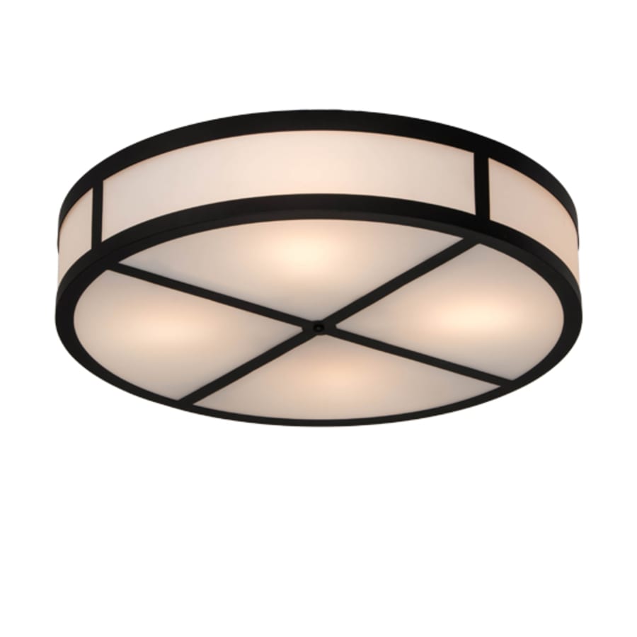 Meyda Tiffany Smythe Craftsman 4 Light 30" Wide Semi-Flush Drum Ceiling Fixture