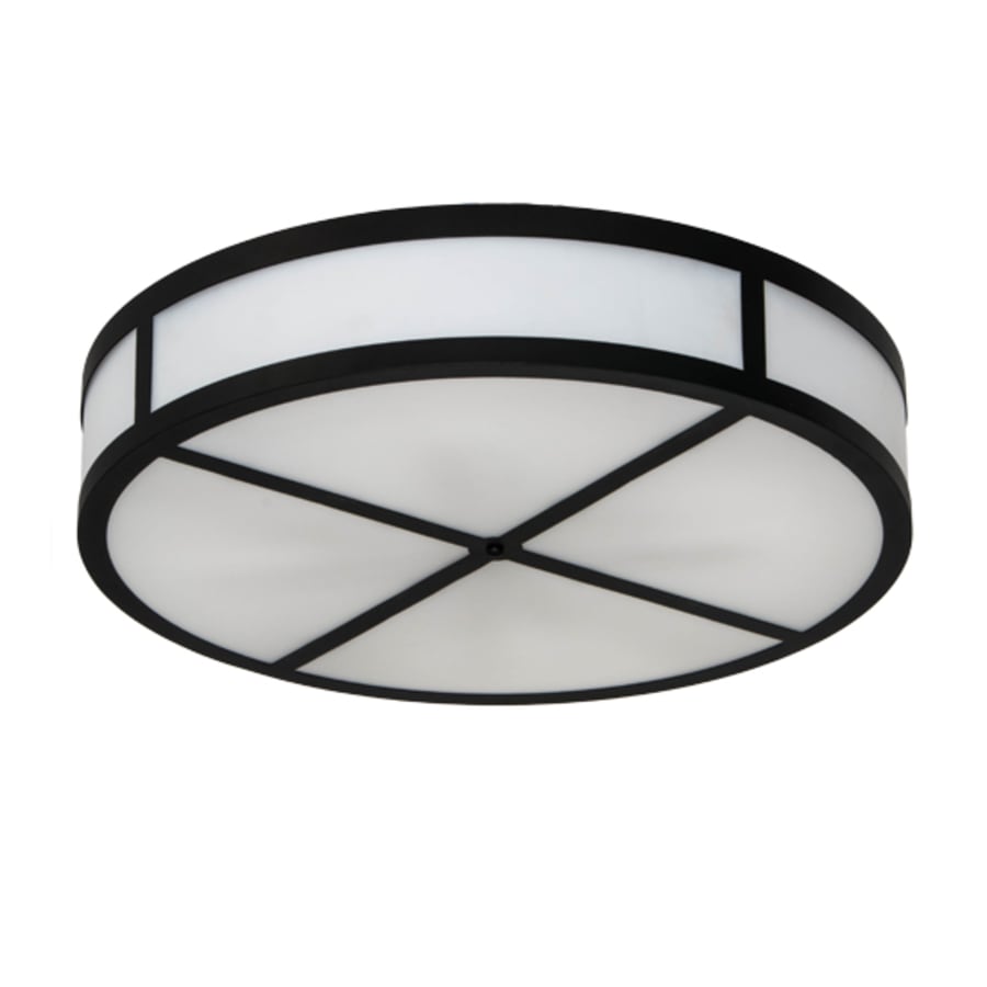 Meyda Tiffany Smythe Craftsman 4 Light 30" Wide Semi-Flush Drum Ceiling Fixture