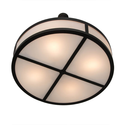 Meyda Tiffany Smythe Craftsman 4 Light 30" Wide Semi-Flush Drum Ceiling Fixture