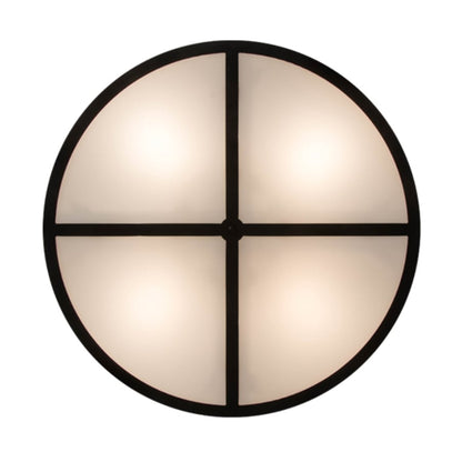 Meyda Tiffany Smythe Craftsman 4 Light 30" Wide Semi-Flush Drum Ceiling Fixture