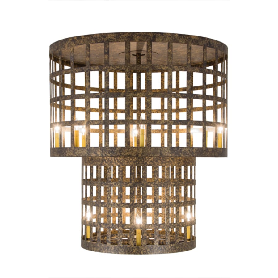 Meyda Tiffany Cilindro Golpe 12 Light 40" Wide Flush Mount Ceiling Fixture