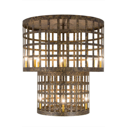 Meyda Tiffany Cilindro Golpe 12 Light 40" Wide Flush Mount Ceiling Fixture