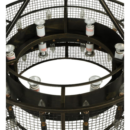 Meyda Tiffany Paloma Golpe 24 Light 30" Wide Cage Pendant