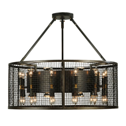Meyda Tiffany Paloma Golpe 24 Light 30" Wide Cage Pendant