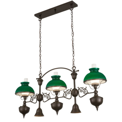 Meyda Tiffany Sunbury 3 Light 48" Wide Linear Pendant