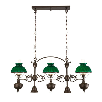 Meyda Tiffany Sunbury 3 Light 48" Wide Linear Pendant