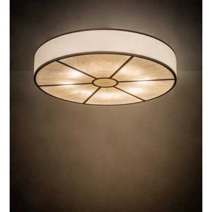Meyda Tiffany Cilindro 8 Light 48" Wide Semi-Flush Drum Ceiling Fixture - Oil Rubbed Bronze Finish