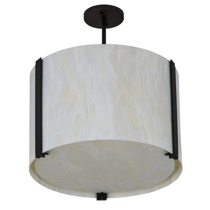 Meyda Tiffany Cilindro 4 Light 18" Wide Semi-Flush Cylinder Ceiling Fixture - Oil Rubbed Bronze Finish