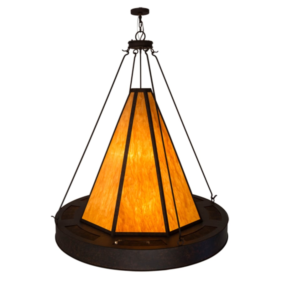 Meyda Tiffany Obsidian 12 Light 60" Wide Pendant