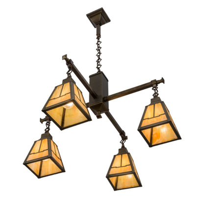 Meyda Tiffany Valley View Mission 4 Light 30" Wide Pendant