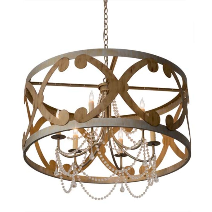 Meyda Tiffany Pradelles 6 Light 36" Wide Beaded Drum Chandelier