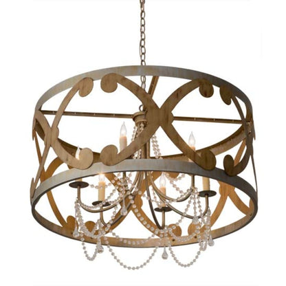Meyda Tiffany Pradelles 6 Light 36" Wide Beaded Drum Chandelier