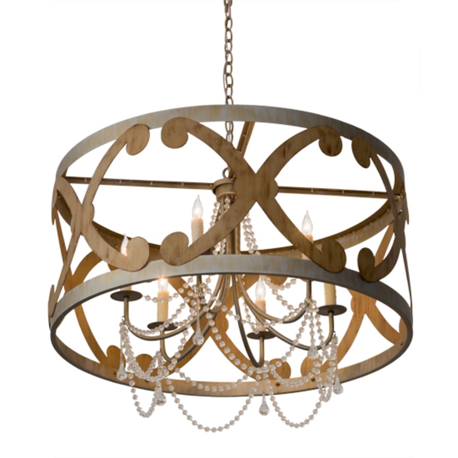 Meyda Tiffany Pradelles 6 Light 36" Wide Beaded Drum Chandelier