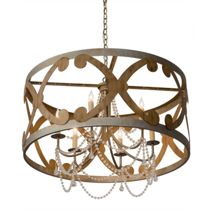 Meyda Tiffany Pradelles 6 Light 36" Wide Beaded Drum Chandelier