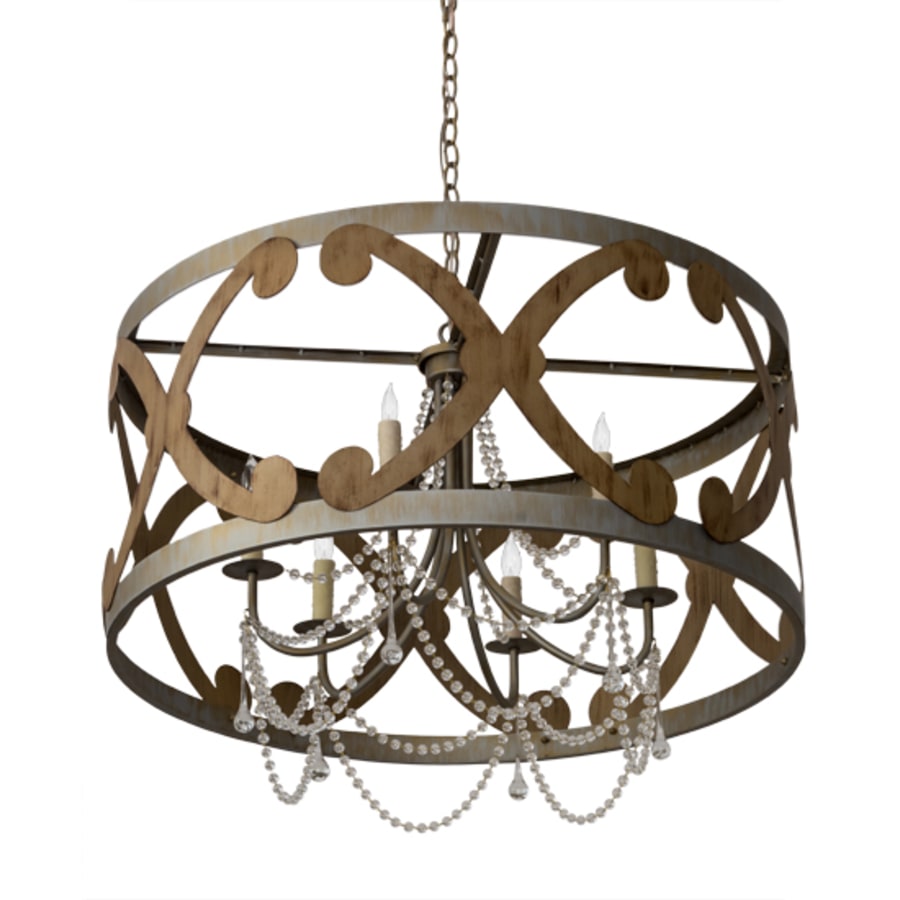Meyda Tiffany Pradelles 6 Light 36" Wide Beaded Drum Chandelier