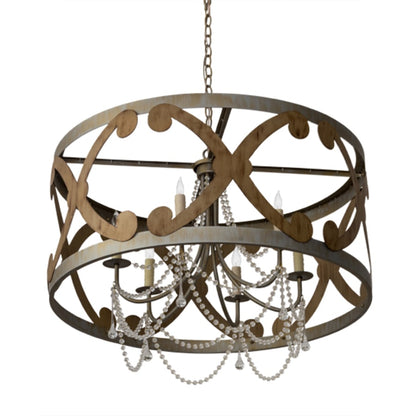 Meyda Tiffany Pradelles 6 Light 36" Wide Beaded Drum Chandelier
