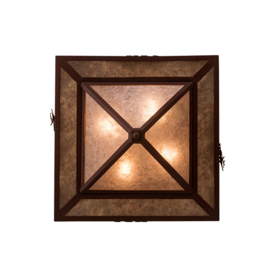 Meyda Tiffany Wildlife at Pine Lake 4 Light 33" Wide Semi-Flush Ceiling Fixture