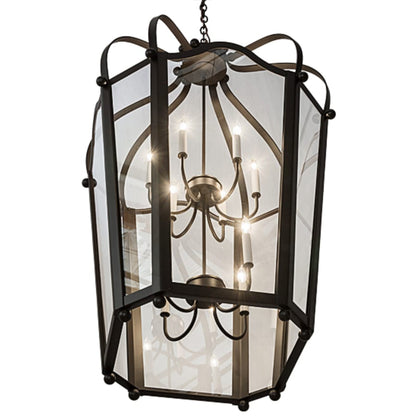 Meyda Tiffany Citadel 10 Light 33" Wide Taper Candle Pendant
