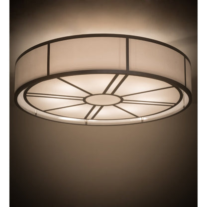 Meyda Tiffany Cilindro Milwaukee 8 Light 72" Wide Semi-Flush Drum Ceiling Fixture