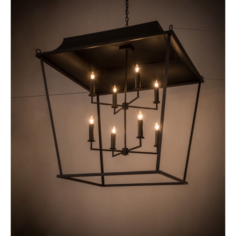 Meyda Tiffany Bastille Omega 8 Light 61" Wide Taper Candle Pendant