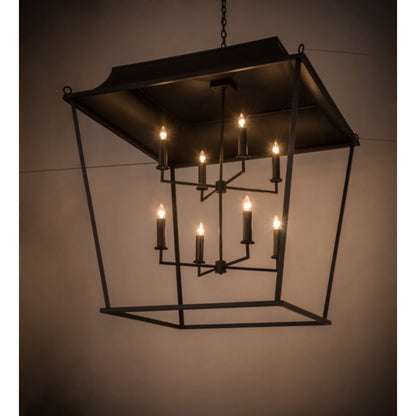 Meyda Tiffany Bastille Omega 8 Light 61" Wide Taper Candle Pendant