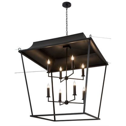 Meyda Tiffany Bastille Omega 8 Light 61" Wide Taper Candle Pendant