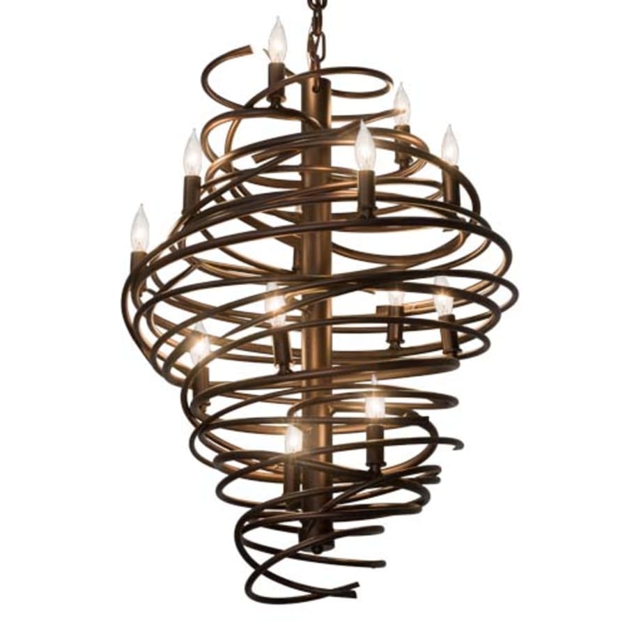 Meyda Tiffany Cyclone 13 Light 20" Wide Taper Candle Pendant