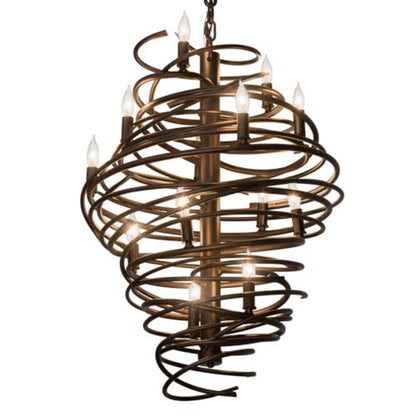 Meyda Tiffany Cyclone 13 Light 20" Wide Taper Candle Pendant