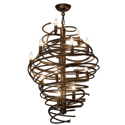 Meyda Tiffany Cyclone 13 Light 20" Wide Taper Candle Pendant