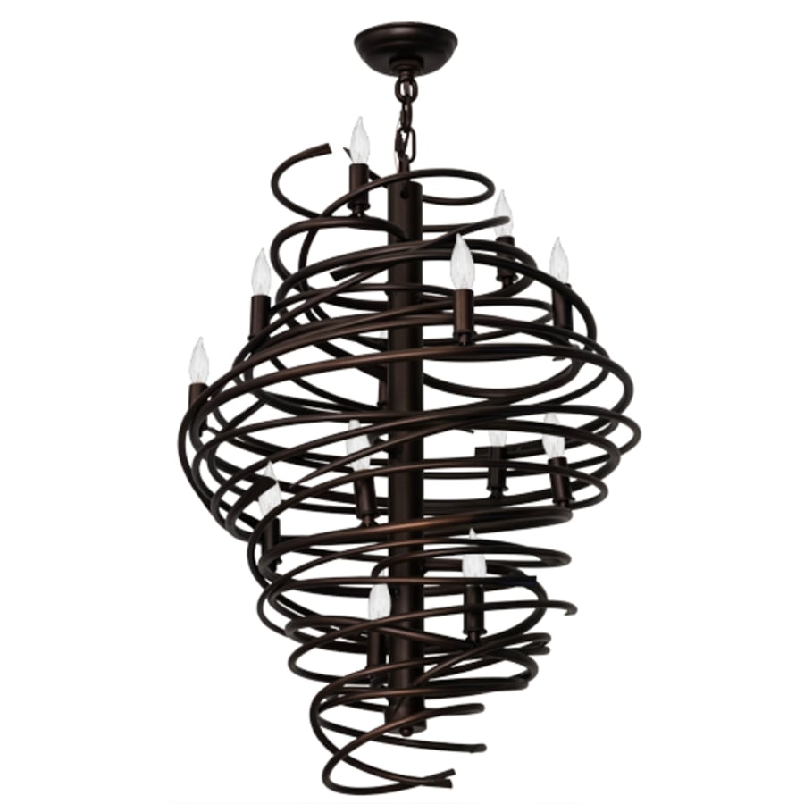 Meyda Tiffany Cyclone 13 Light 20" Wide Taper Candle Pendant
