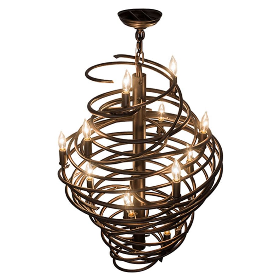 Meyda Tiffany Cyclone 13 Light 20" Wide Taper Candle Pendant