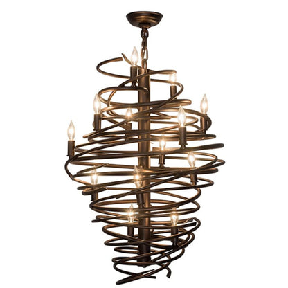 Meyda Tiffany Cyclone 13 Light 20" Wide Taper Candle Pendant