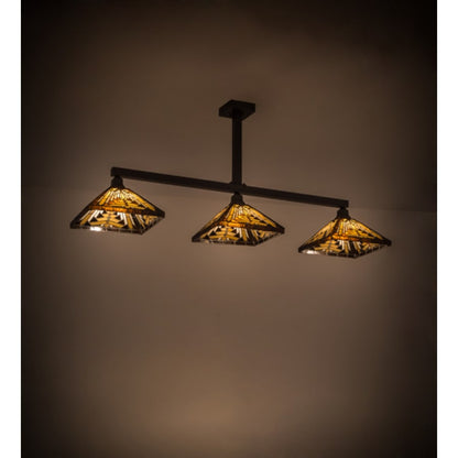 Meyda Tiffany Mission 3 Light 64" Wide Linear Pendant